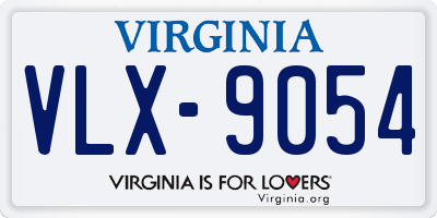 VA license plate VLX9054