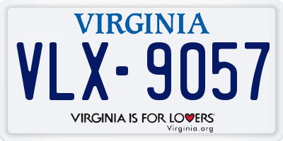 VA license plate VLX9057