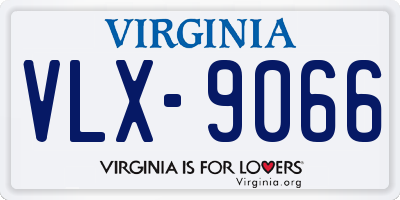 VA license plate VLX9066