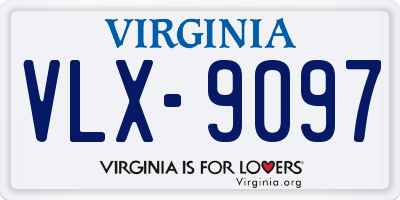 VA license plate VLX9097