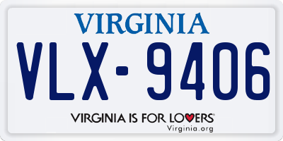 VA license plate VLX9406
