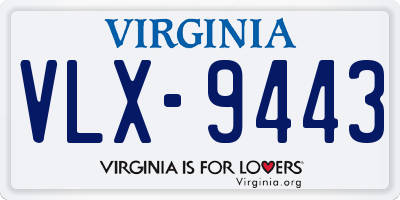 VA license plate VLX9443