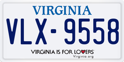 VA license plate VLX9558