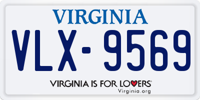 VA license plate VLX9569