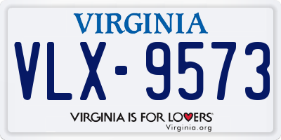 VA license plate VLX9573