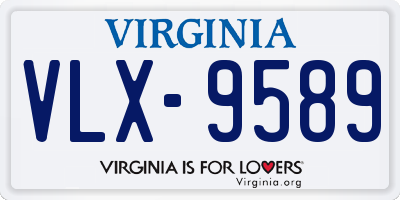 VA license plate VLX9589