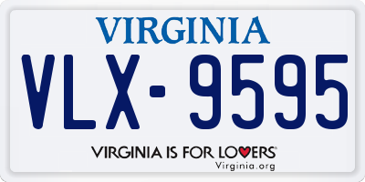 VA license plate VLX9595