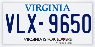 VA license plate VLX9650