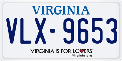 VA license plate VLX9653