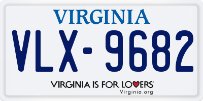 VA license plate VLX9682