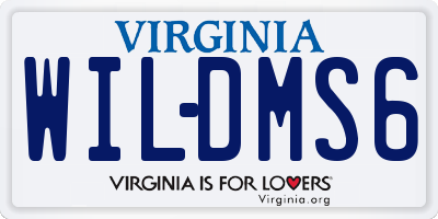 VA license plate WILDMS6