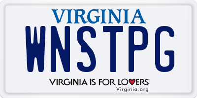 VA license plate WNSTPG