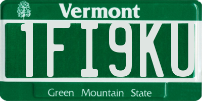 VT license plate 1FI9KU