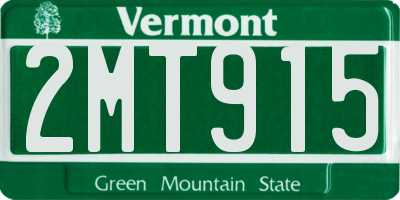 VT license plate 2MT915