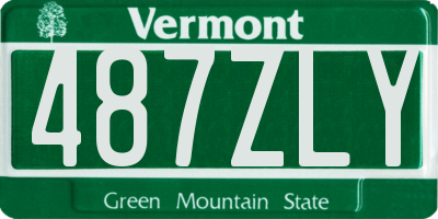 VT license plate 487ZLY
