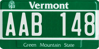 VT license plate AAB148