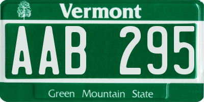 VT license plate AAB295
