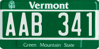 VT license plate AAB341
