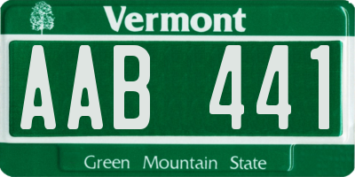 VT license plate AAB441