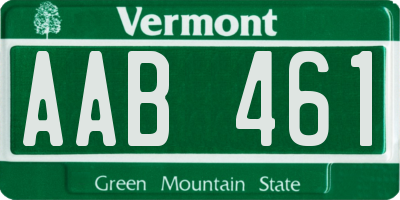 VT license plate AAB461