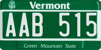 VT license plate AAB515
