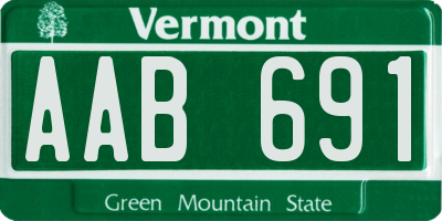 VT license plate AAB691