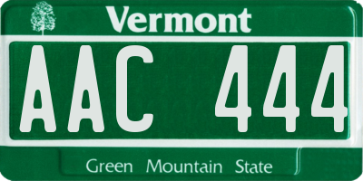 VT license plate AAC444