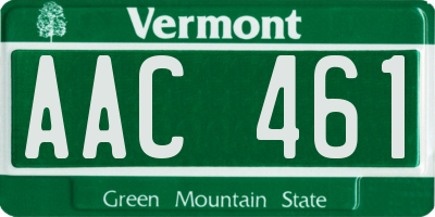 VT license plate AAC461