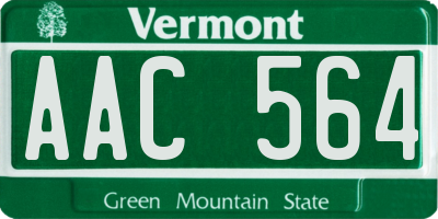 VT license plate AAC564