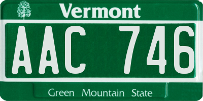 VT license plate AAC746
