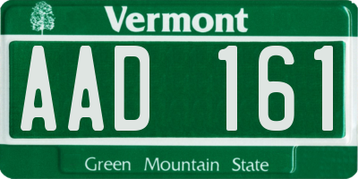 VT license plate AAD161