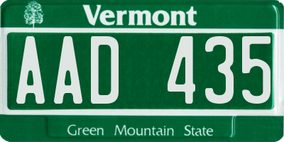 VT license plate AAD435
