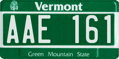 VT license plate AAE161