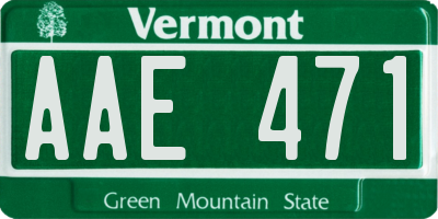 VT license plate AAE471