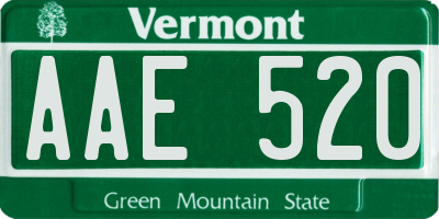 VT license plate AAE520