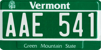 VT license plate AAE541