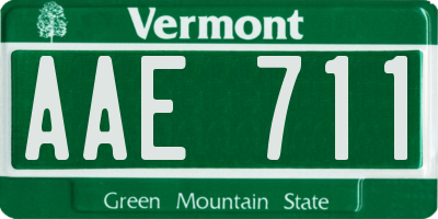 VT license plate AAE711