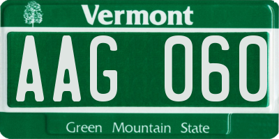 VT license plate AAG060