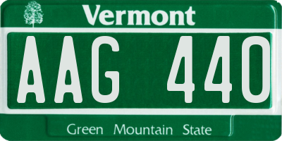 VT license plate AAG440