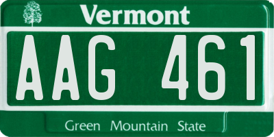 VT license plate AAG461