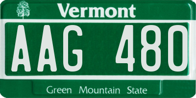 VT license plate AAG480