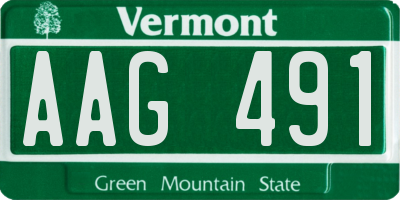 VT license plate AAG491