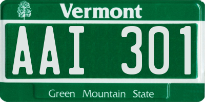 VT license plate AAI301