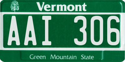 VT license plate AAI306