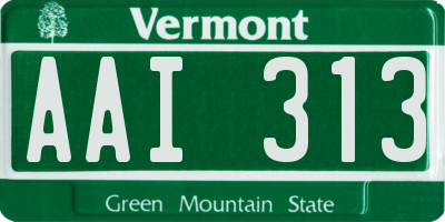VT license plate AAI313