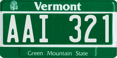 VT license plate AAI321
