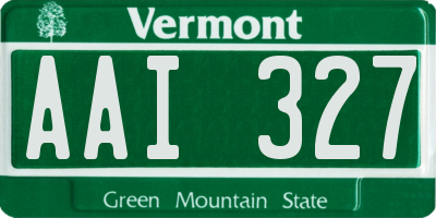 VT license plate AAI327