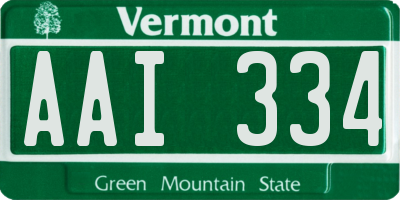 VT license plate AAI334
