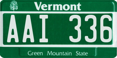 VT license plate AAI336