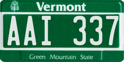 VT license plate AAI337